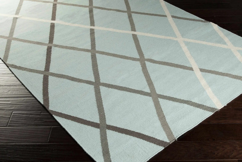 Darlaston Gray Trellis Wool Area Rug - Clearance by Boutique Rugs