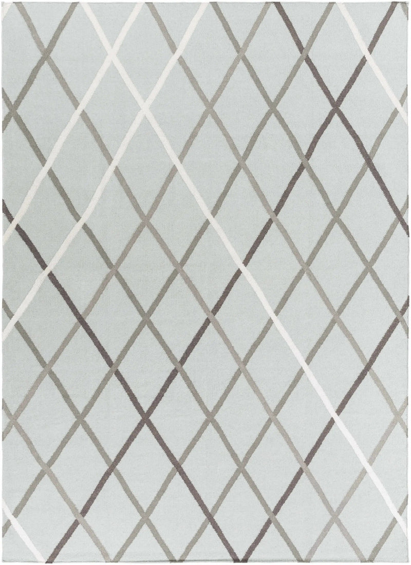 Darlaston Gray Trellis Wool Area Rug - Clearance by Boutique Rugs
