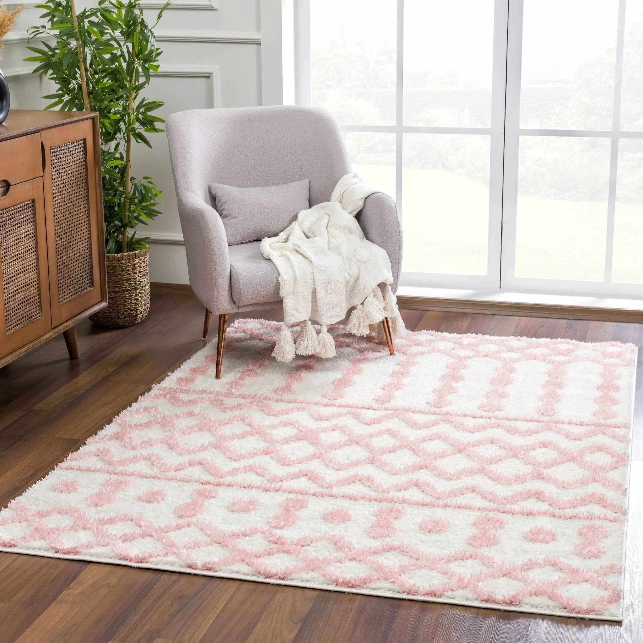 Darva Pink Plush Area Carpet by Boutique Rugs