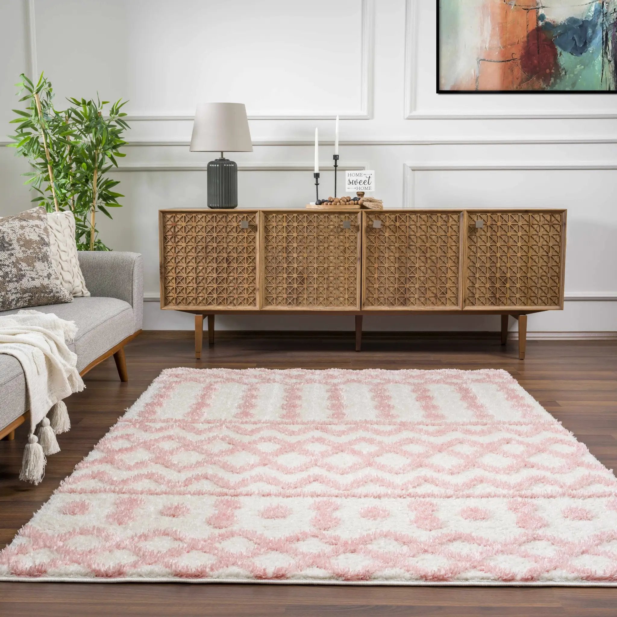 Darva Pink Plush Area Carpet by Boutique Rugs
