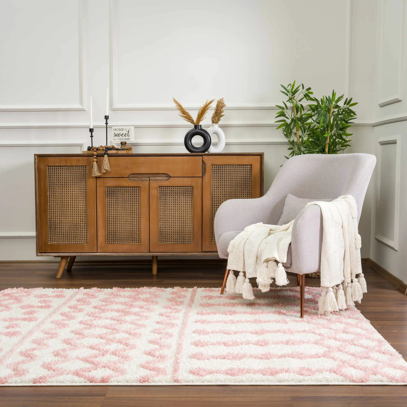 Darva Pink Plush Area Carpet by Boutique Rugs