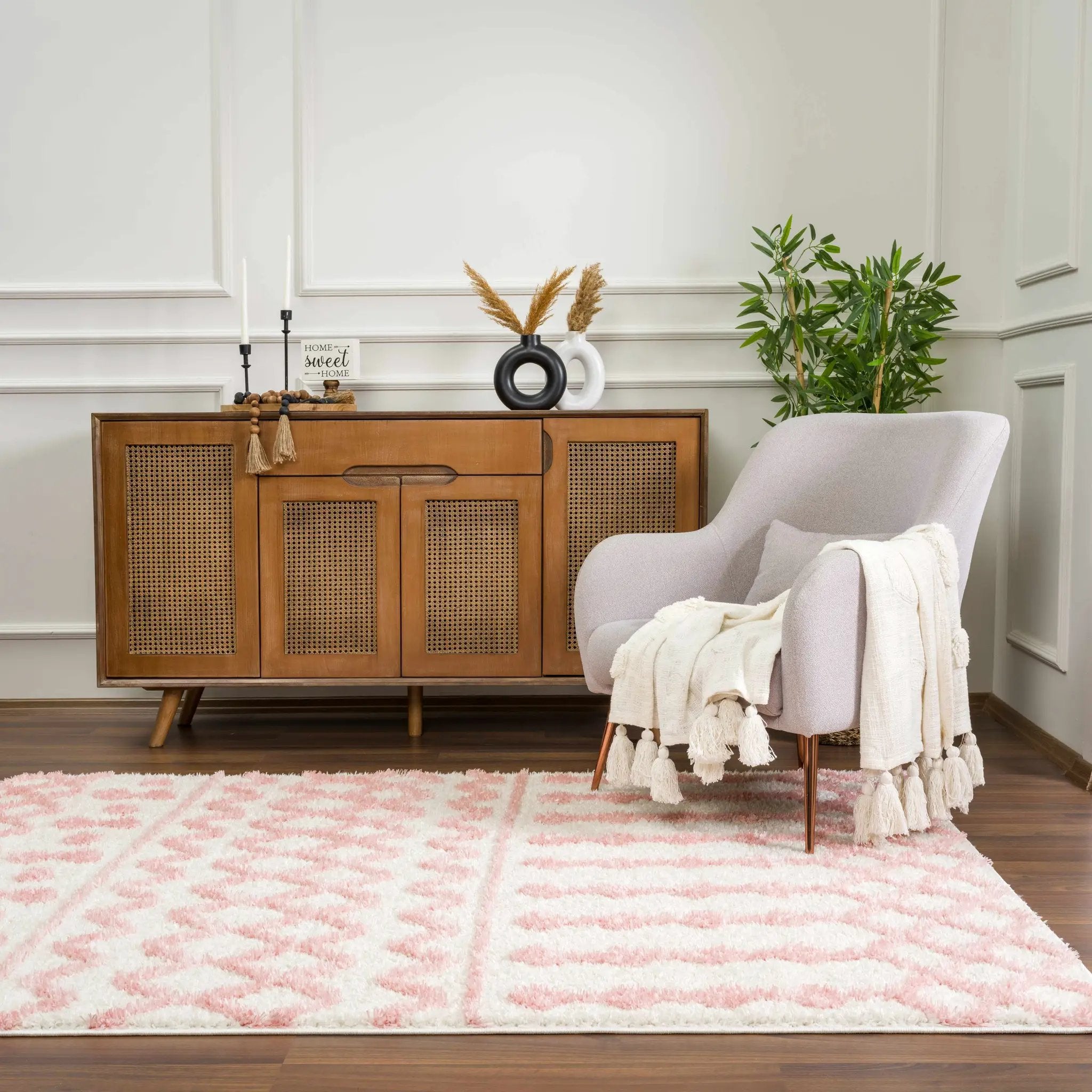 Darva Pink Plush Area Carpet by Boutique Rugs