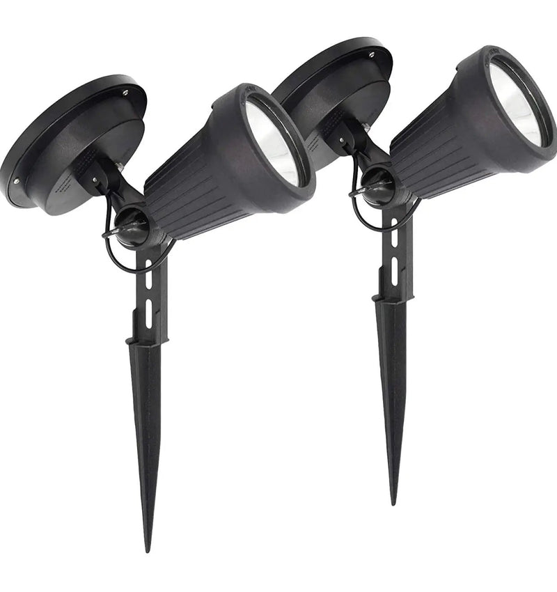 Davinci Solar Spotlights - Premium Aluminum Outdoor Spot Light for Landscape Wall, or Garden Lighting - Bright Warm White LED, Solar Powered, Wireless (2 pack) by Outdoor Solar Outlet