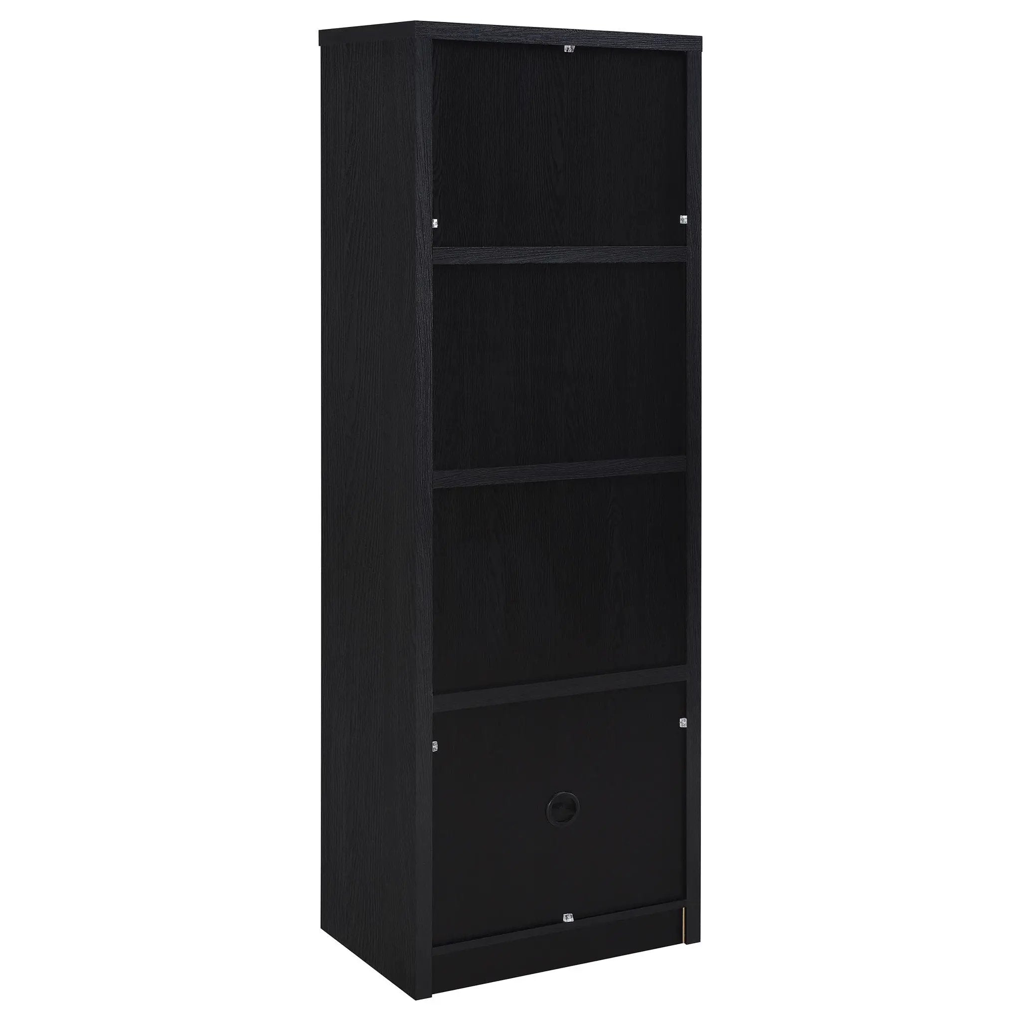 Winfield 3-shelf Media Tower Entertainment Pier Black by Unique Piece Furniture