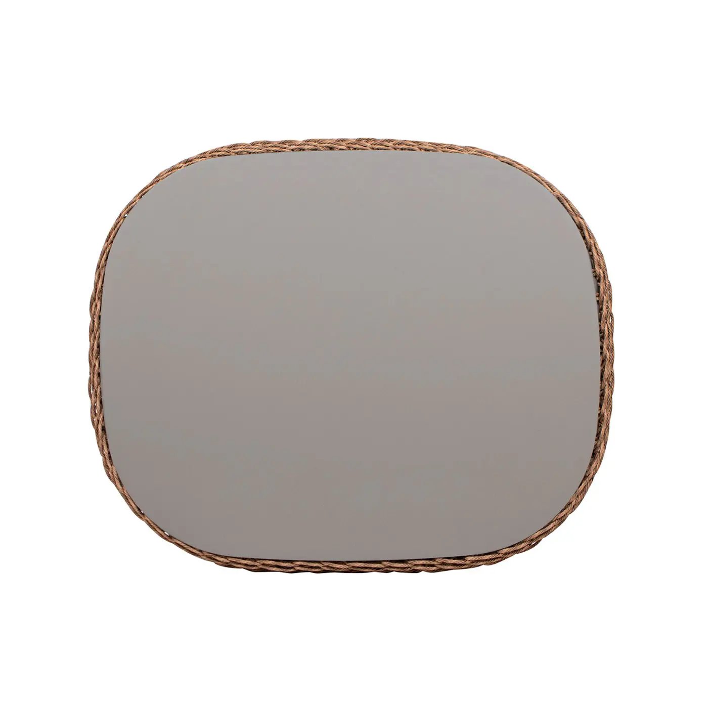 Willow - Oval Woven Patio Coffee Table, Wicker Frame by HouseOfZazla