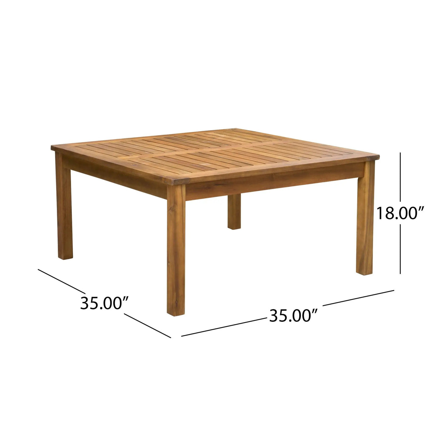 Perla Rustic Square Coffee Table with Block Legs by HouseOfZazla