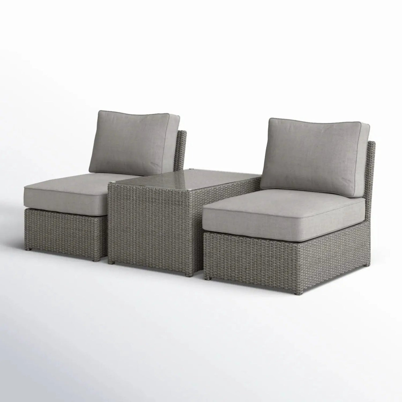 Modern Wicker Outdoor Seating Set With Cushions by Unique Piece Furniture