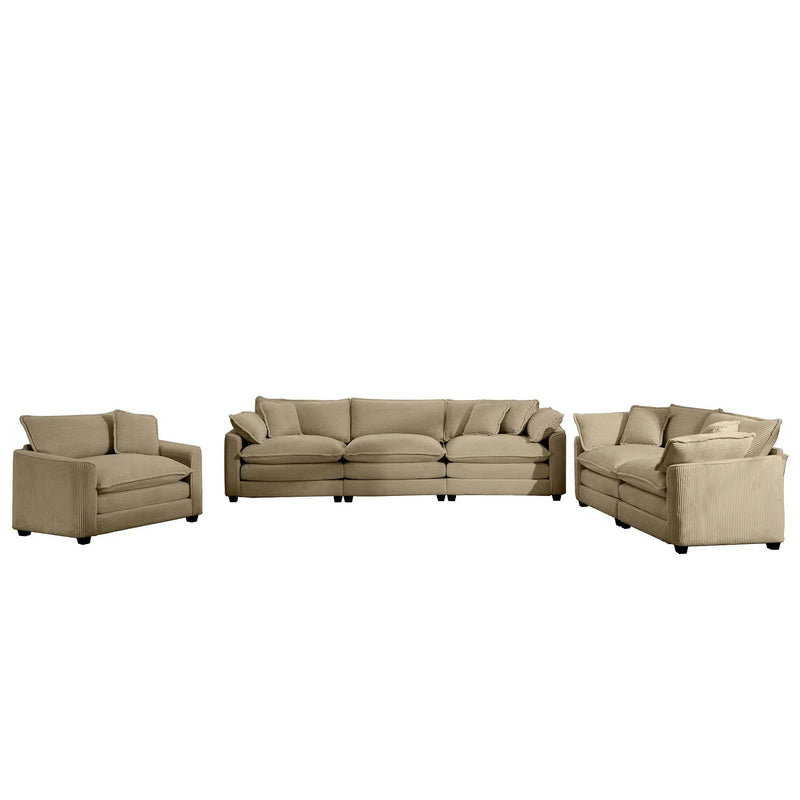Elegant Oversized Sectional Sofa Set With Deep Seats And Flexible Layout by Unique Piece Furniture