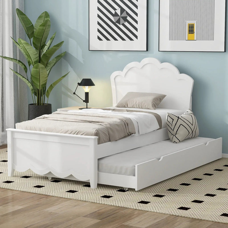 Platform Bed With Headboard And Trundle by Unique Piece Furniture