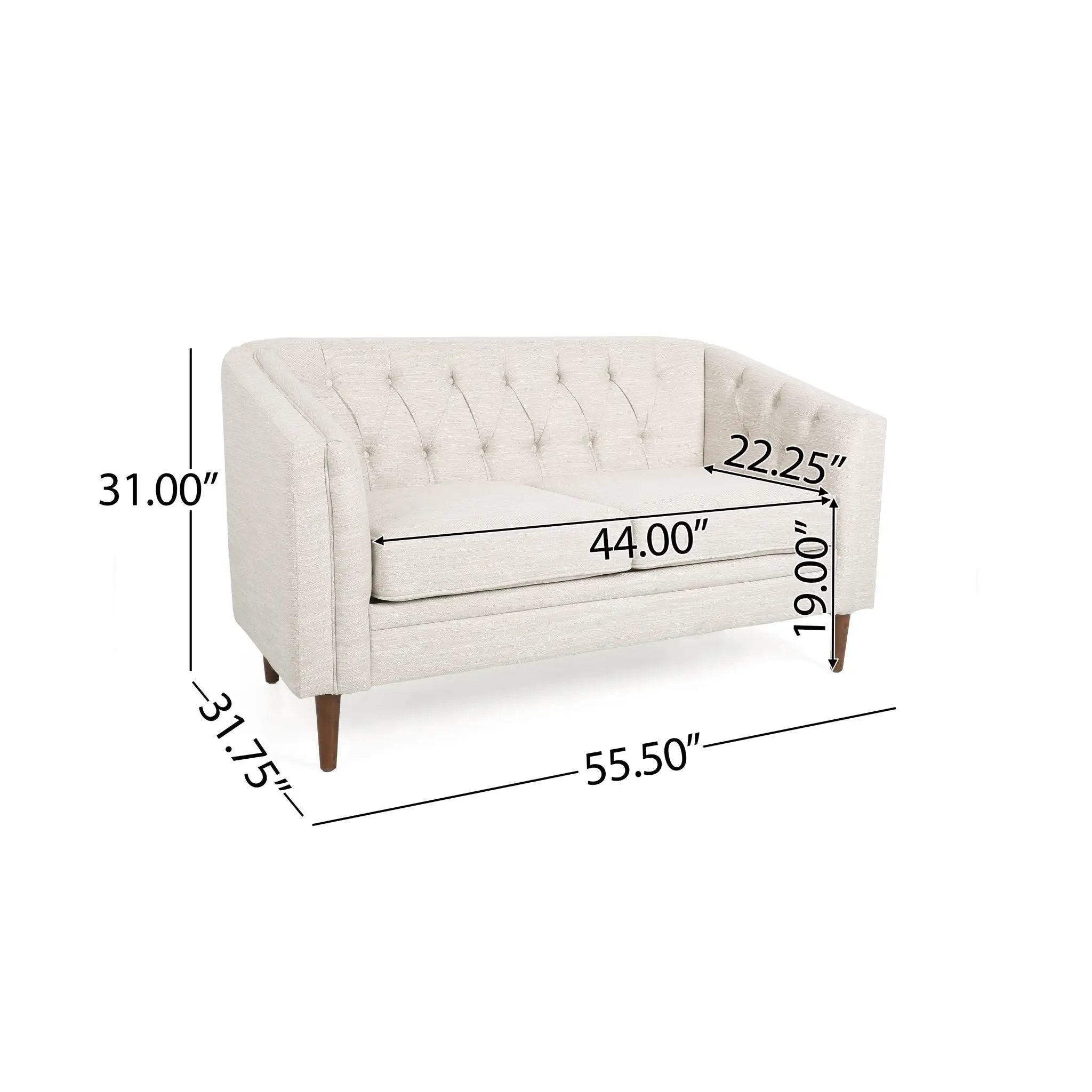 Sophisticated Loveseat With Diamond Stitched Detailing by HouseOfZazla