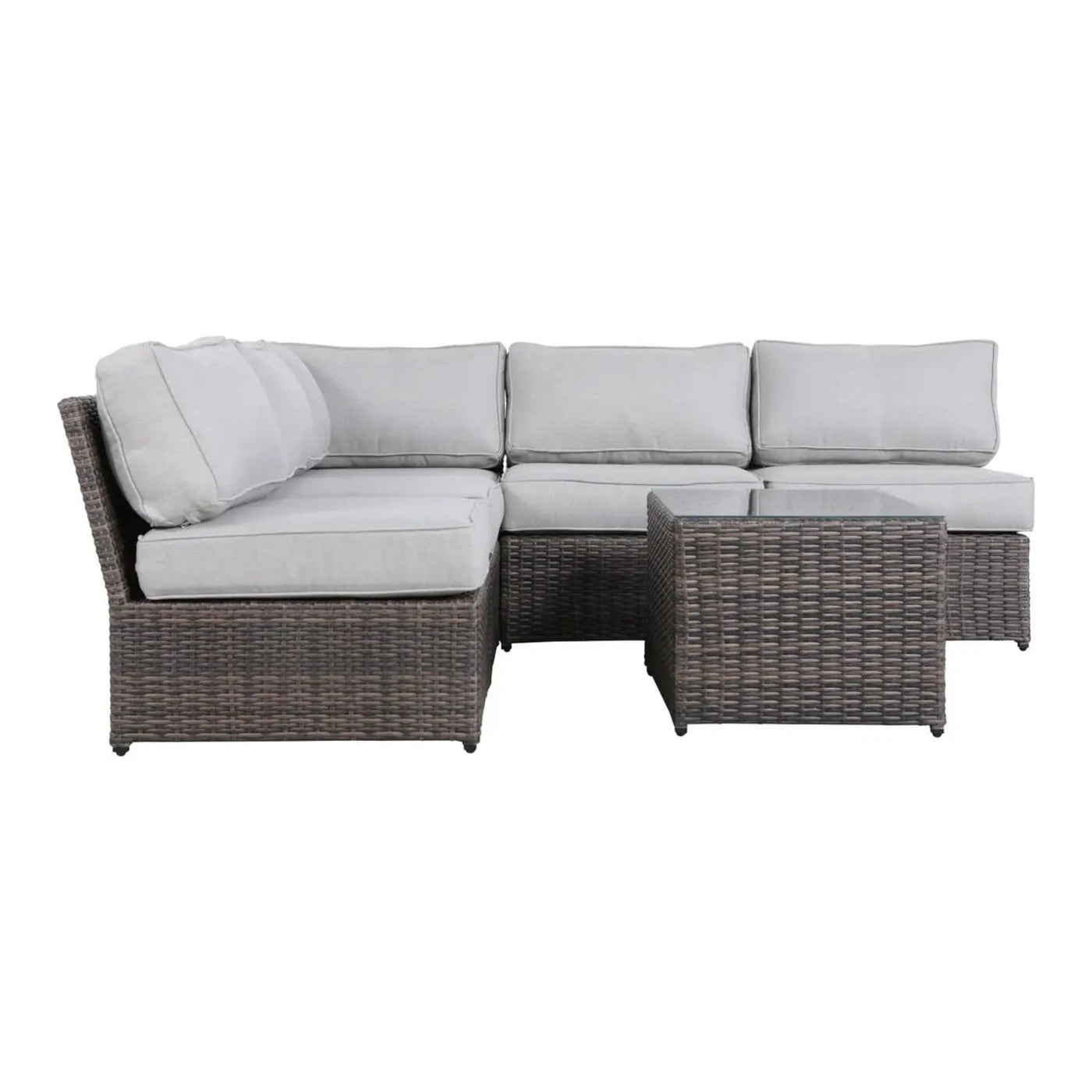 Comfortable Modern Patio Rattan Sectional Set With Cushions by Unique Piece Furniture