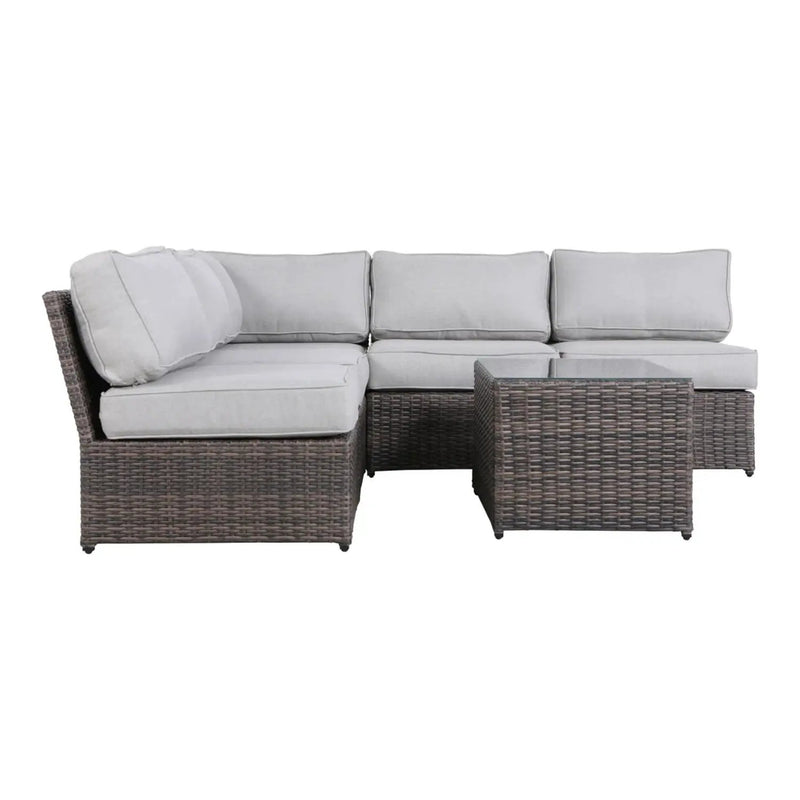 Comfortable Modern Patio Rattan Sectional Set With Cushions by HouseOfZazla