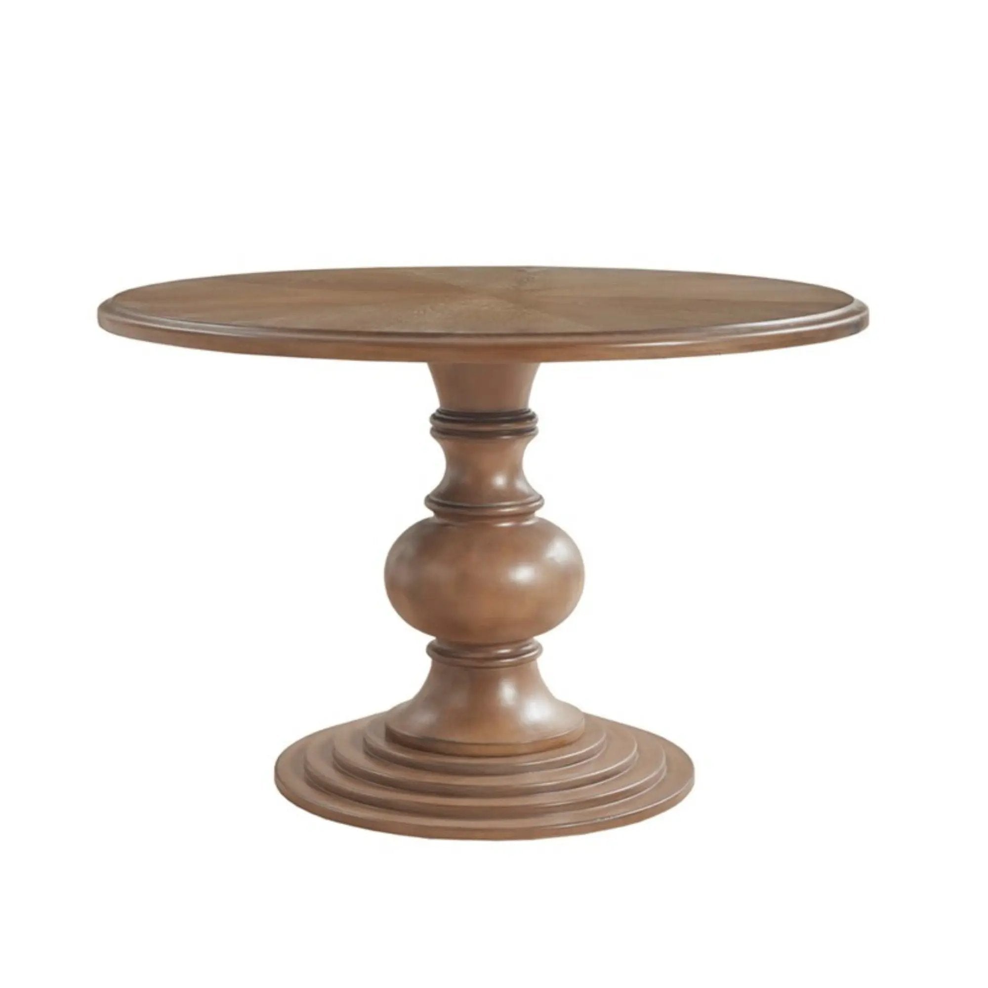 Round Pedestal Dining Table - Walnut by HouseOfZazla