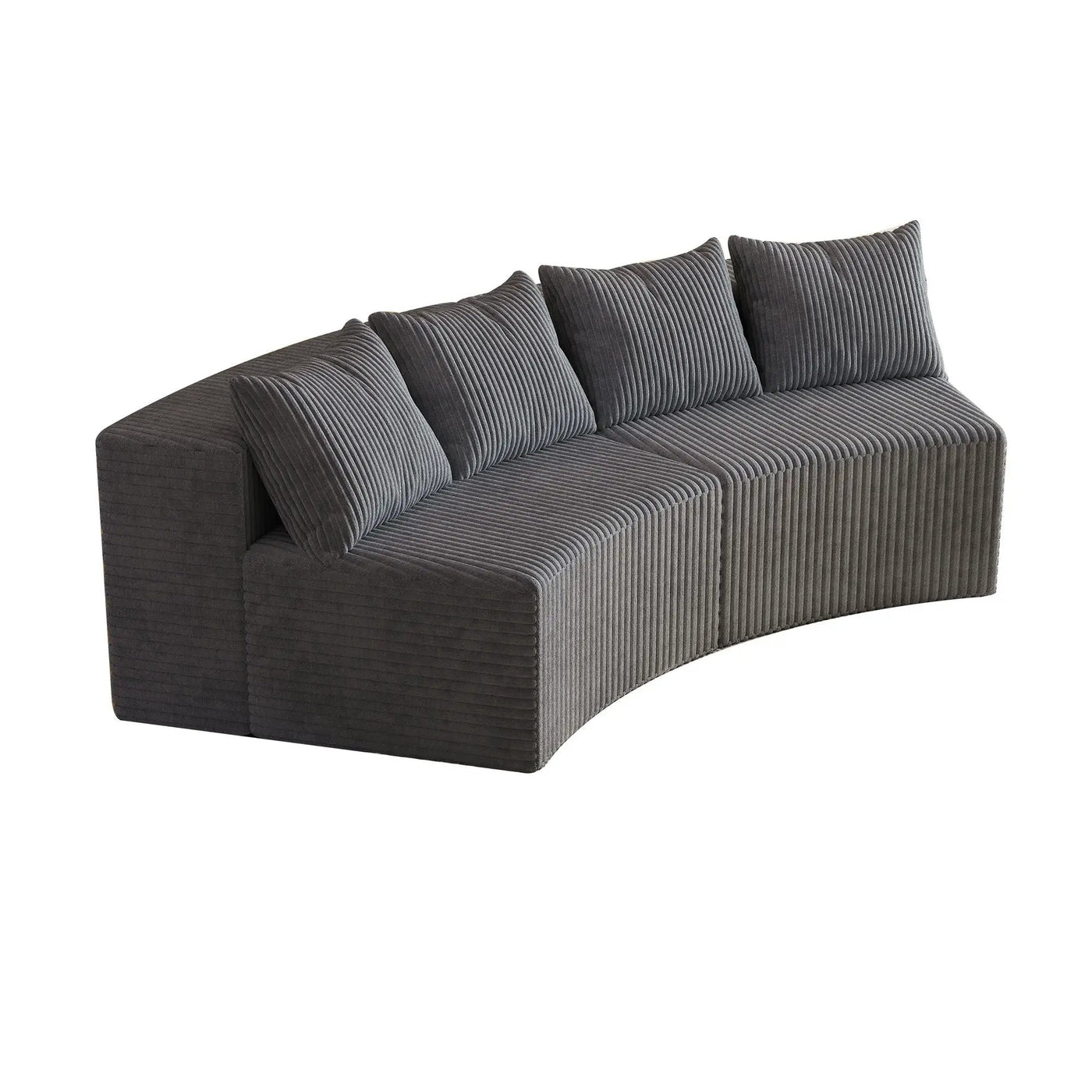 Curved Sectional Sofa With 4 Pillows, Modular Semi Circular Design by HouseOfZazla