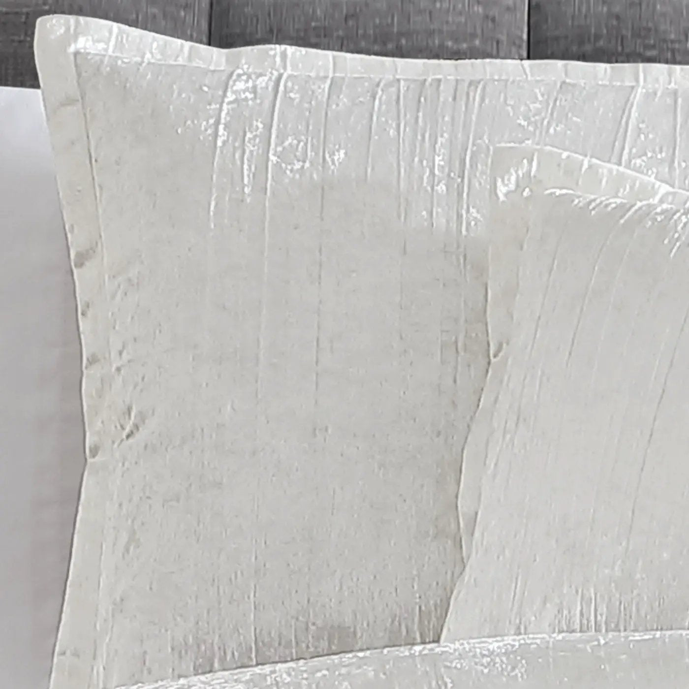 Turin 7 Piece White Crinkle Velvet Queen Comforter Ensemble by HouseOfZazla