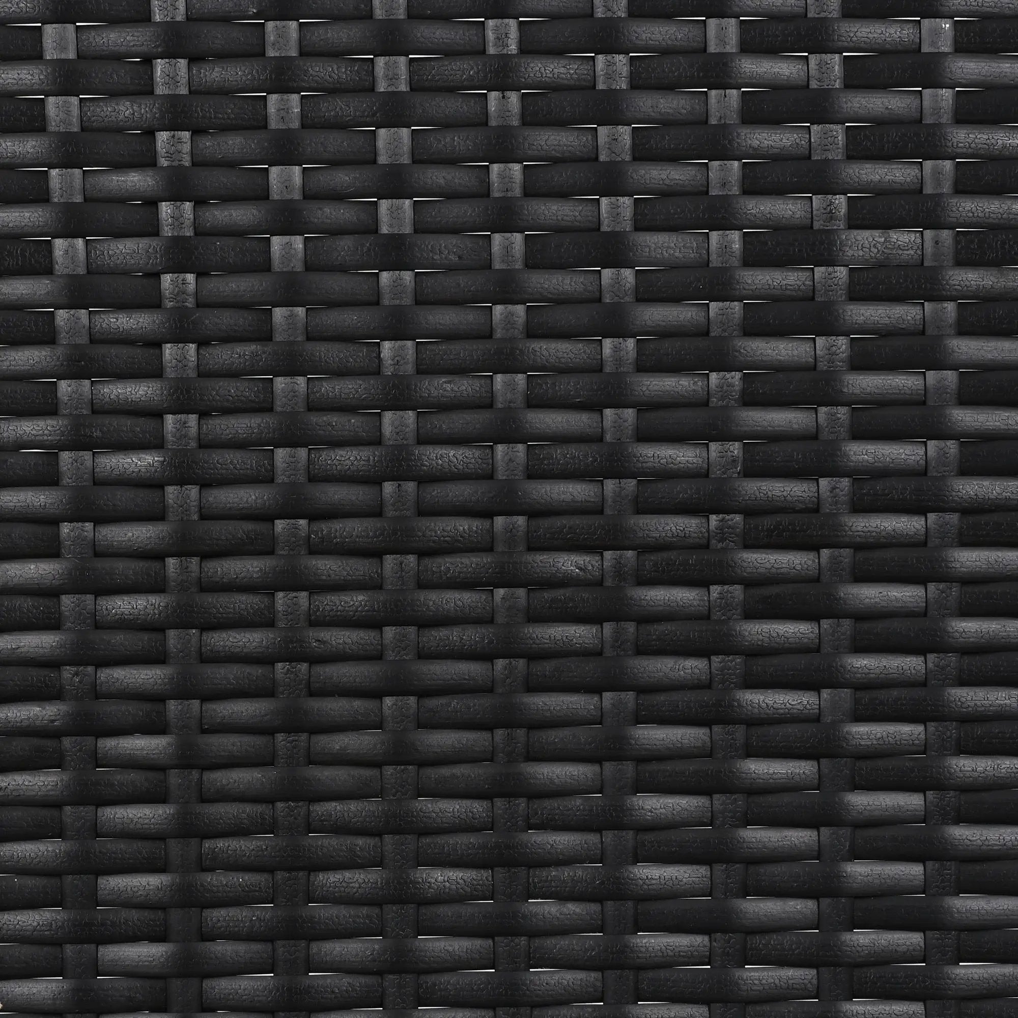 K&K 47.5"W Wicker Outdoor Storage Cabinet with Tempered Glass Top by HouseOfZazla