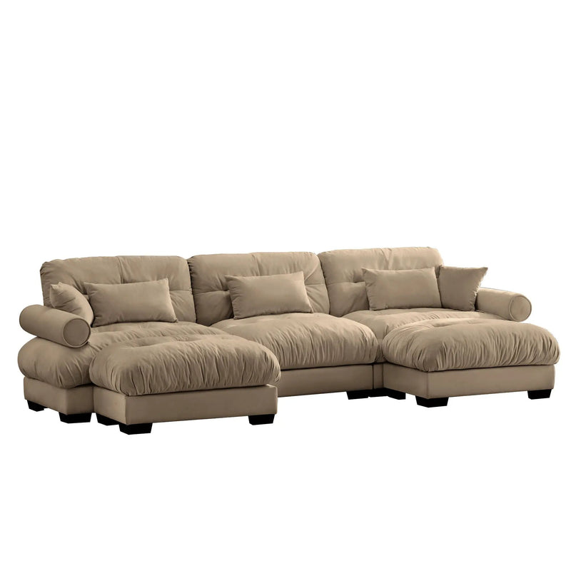 Super Comfort Oversized Modular Sectional Sofa With Movable Ottoman by Unique Piece Furniture