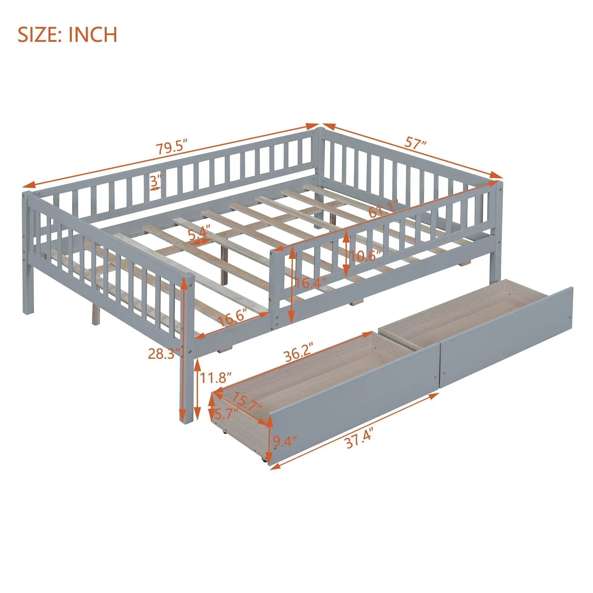 Multi Functional Wooden Daybed Bed by Unique Piece Furniture