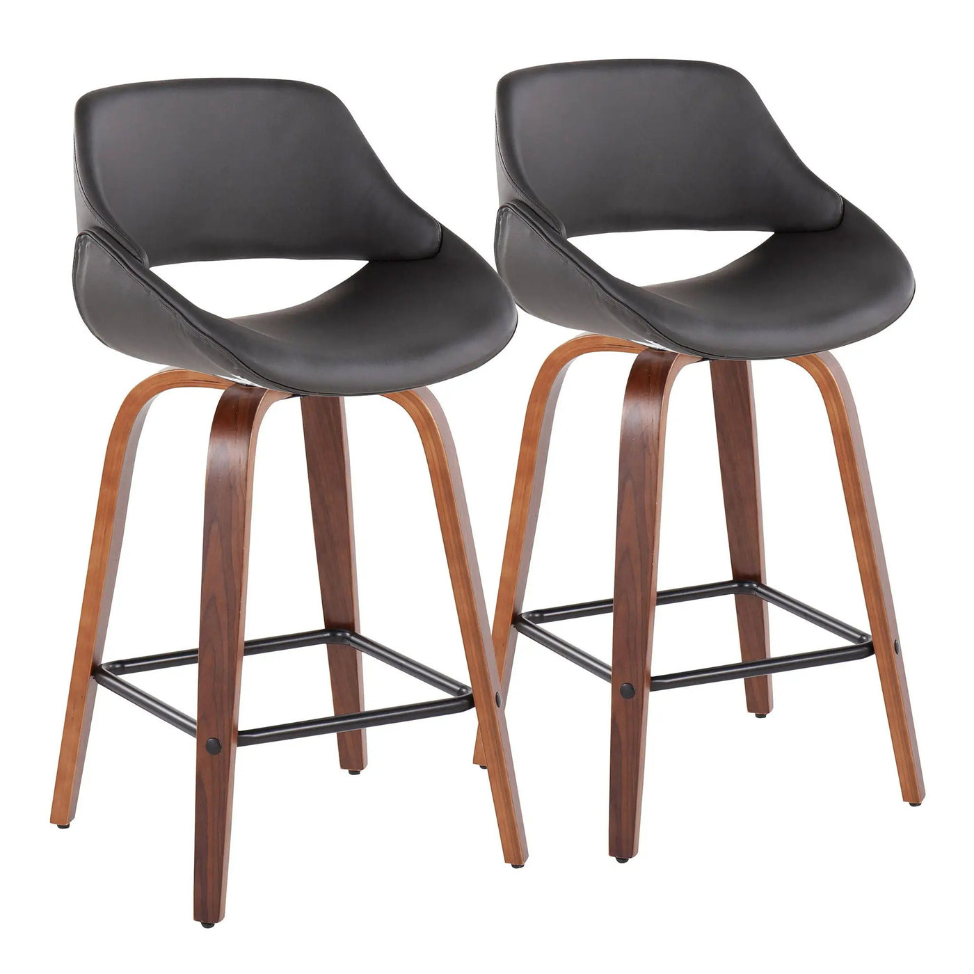 Fabrico - Mid-Century Modern, Counter Stool (Set of 2) by HouseOfZazla