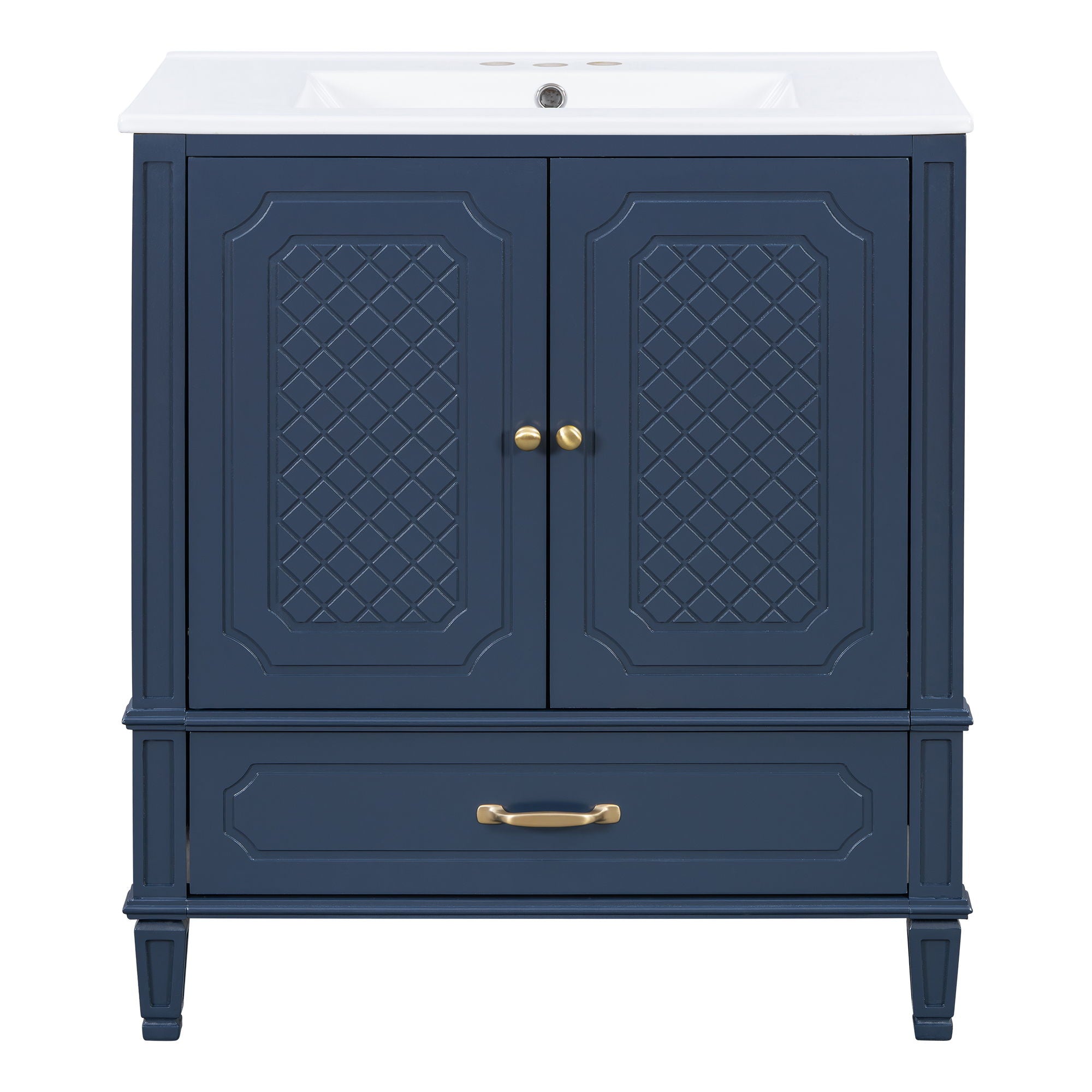 Bathroom Vanity With Sink, Soft Closing Door, Multi Functional Storage by HouseOfZazla