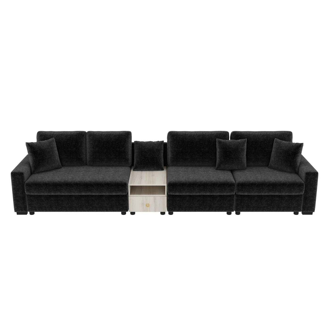 Modular Sofa Couch With Storage Armrest And Center Console by HouseOfZazla