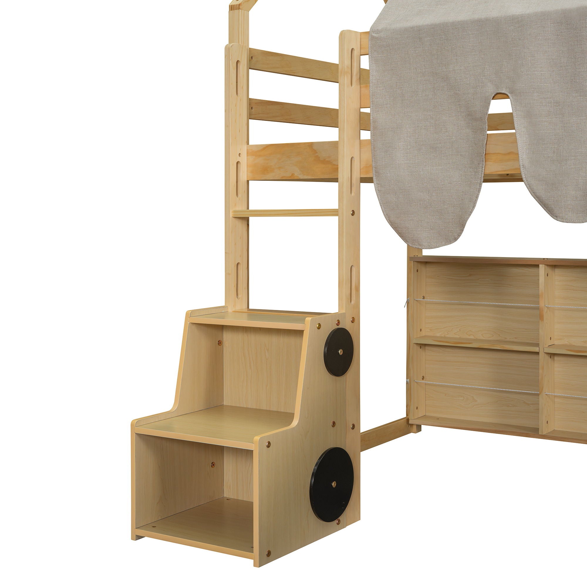 Loft Bed With House Shaped Frame And Tent by HouseOfZazla