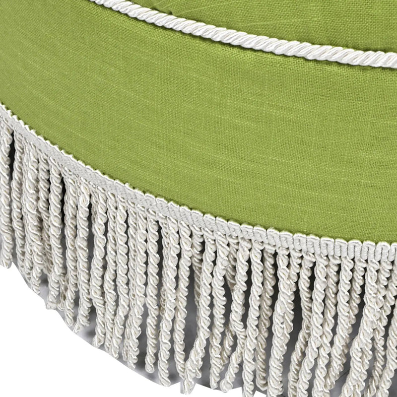 Yolanda - Round Upholstered Accent Ottoman by HouseOfZazla