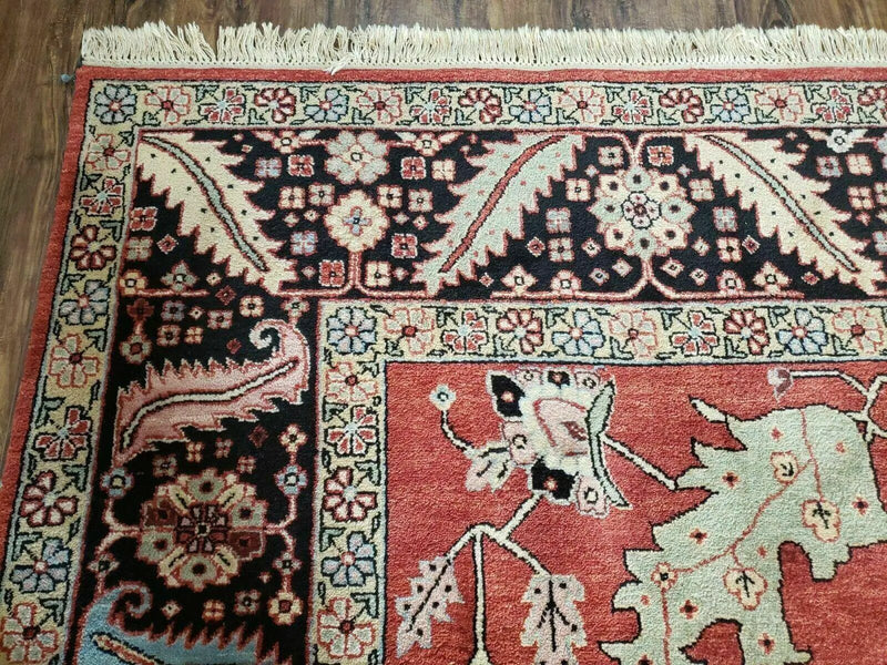 10' X 14' Vintage Hand Made Turkish Wool Rug Carpet Red Black Hand Knotted Nice by Jewel Rugs