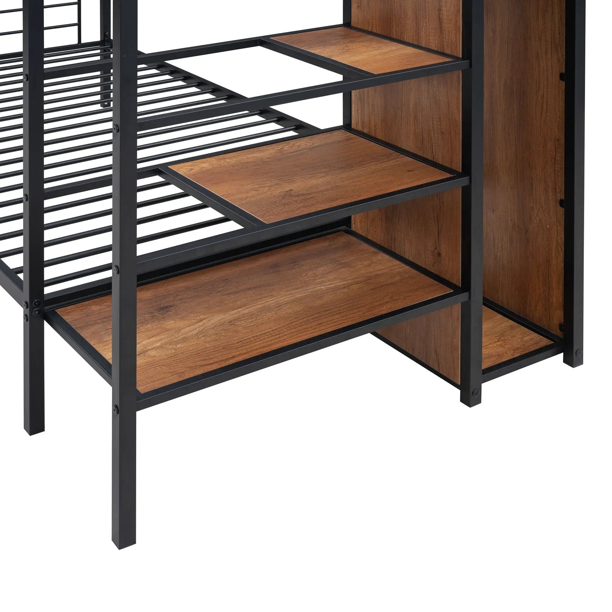 Bunk Bed With Lateral Storage Ladder And Wardrobe by HouseOfZazla