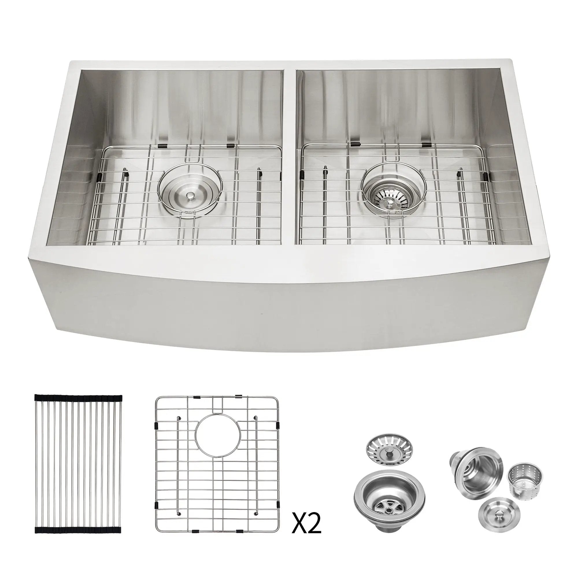 Farmhouse Double Bowl Sink With 50/50 Layout by HouseOfZazla