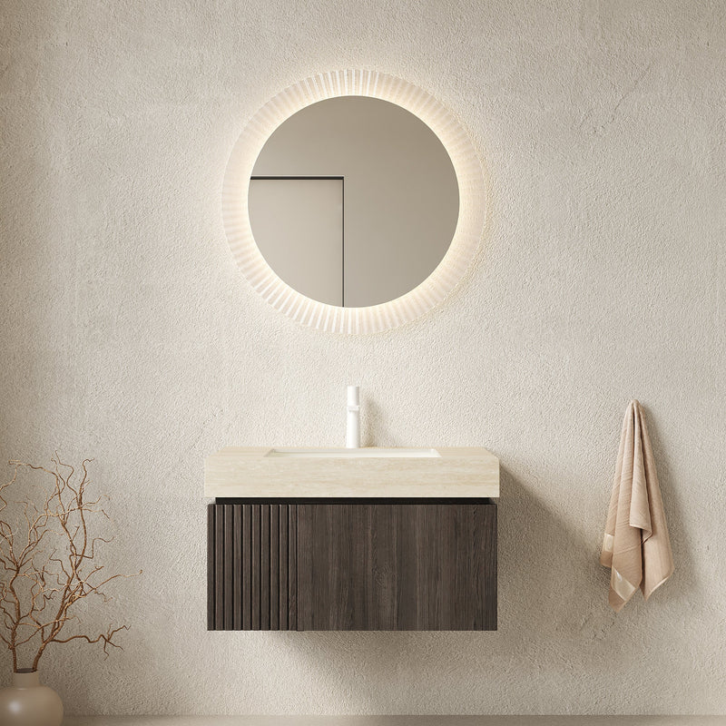 MURI 30" Bathroom Vanity with Sintered Stone Top & Ceramic Basin by HouseOfZazla