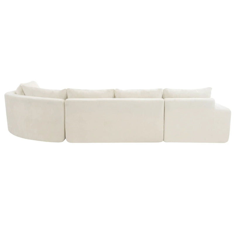 Modular Cloud Sectional Sofa Set, U-Shaped Upholstered Couch With Deep Seat by HouseOfZazla