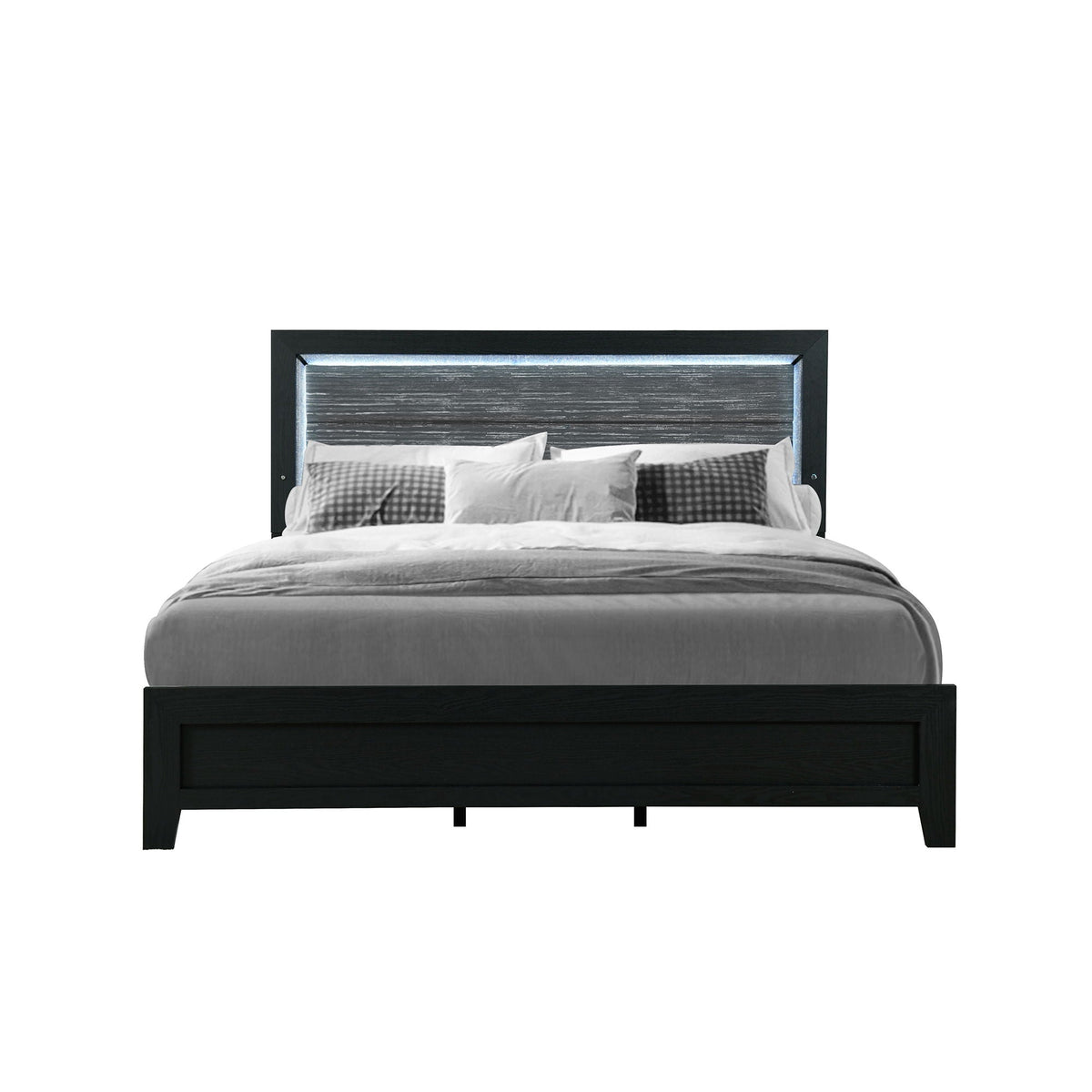 Modern Platform Bed with LED Lighting - Black, photo 5 of 6