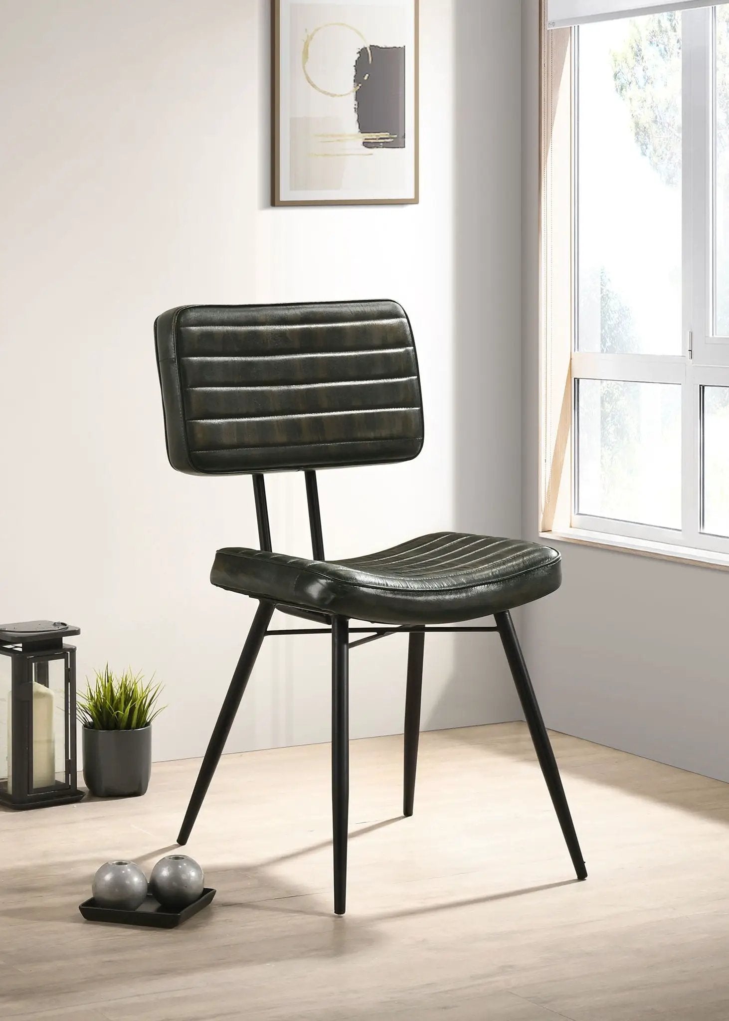 Misty Leather Upholstered Dining Chair Espresso (Set of 2) by Unique Piece Furniture