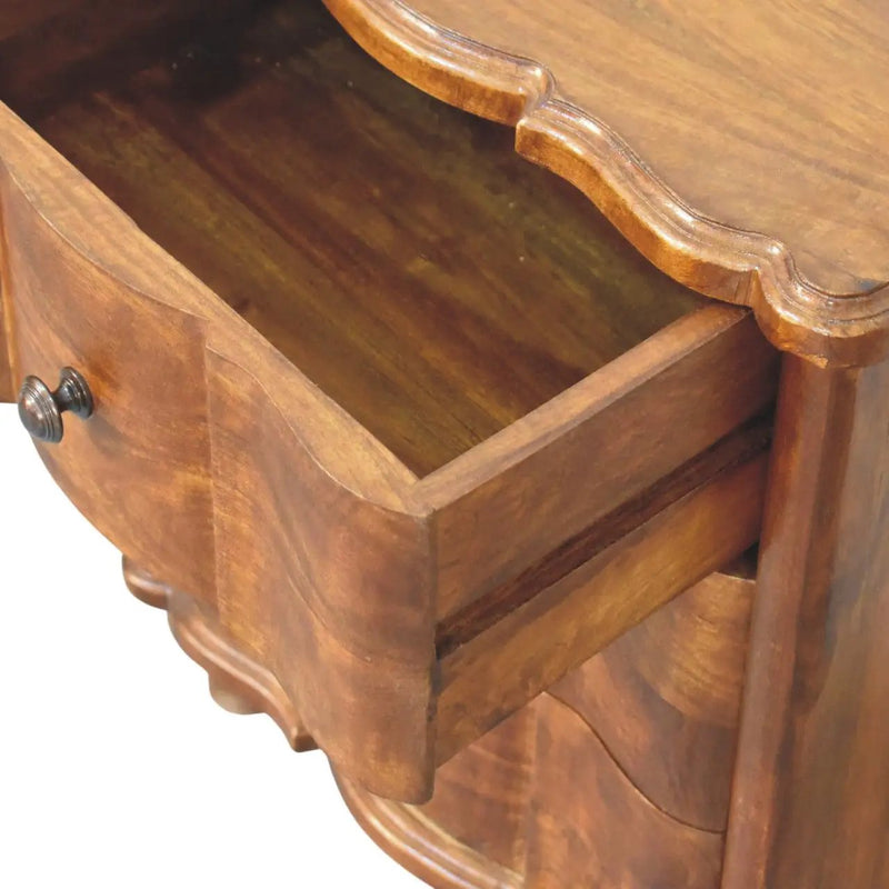 Solid Wood Lume Panel Bedside Table by HouseOfZazla