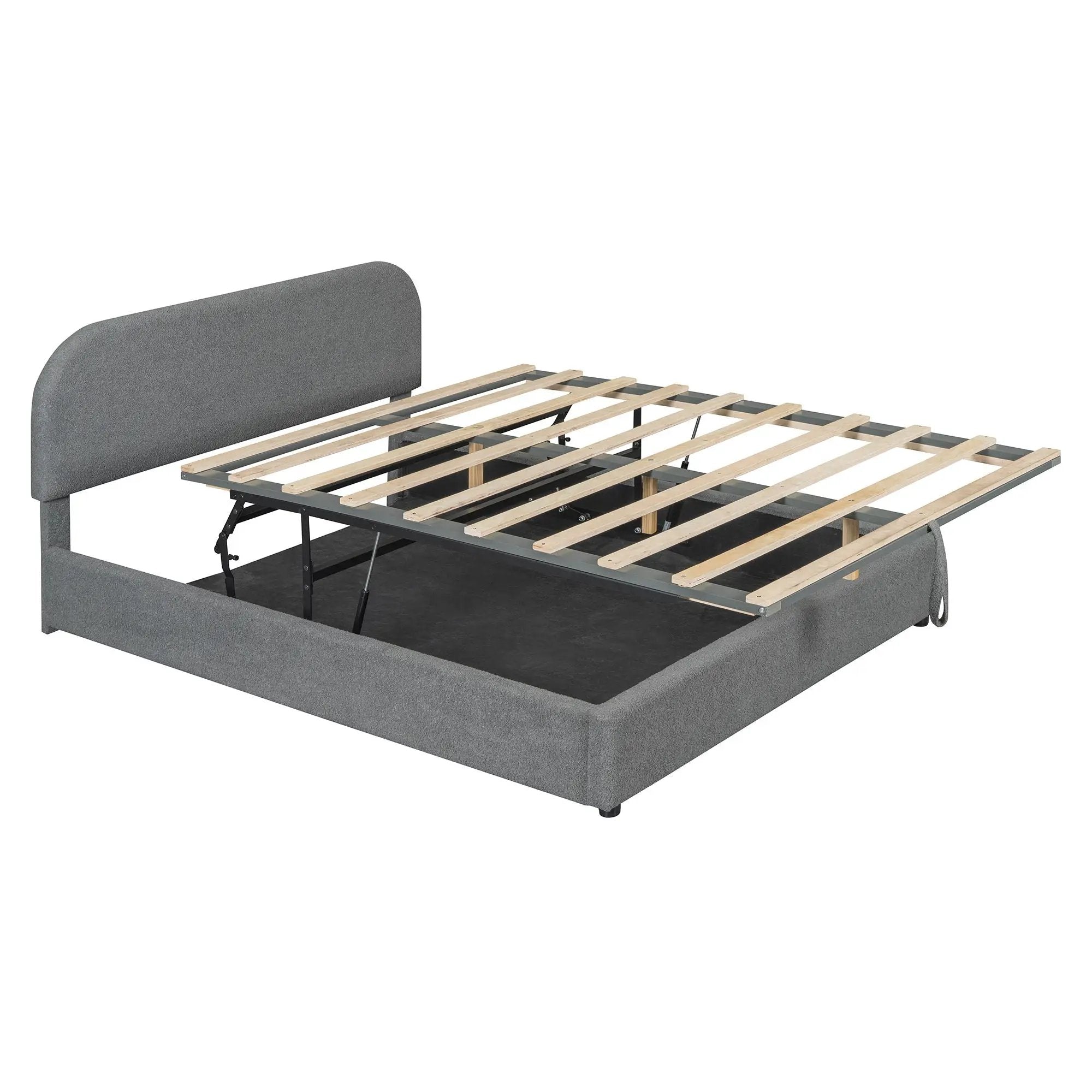 Upholstered Platform Bed With Hydraulic Storage System by HouseOfZazla