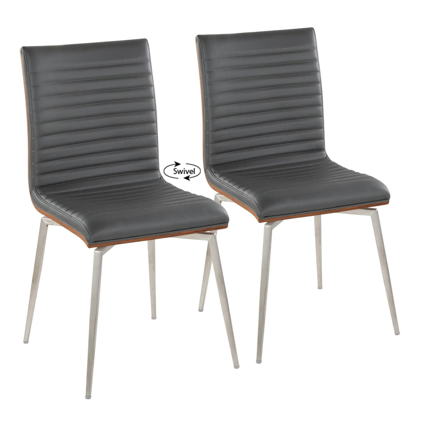 Mason - Contemporary Dining Chair (Set of 2) With Swivel by HouseOfZazla