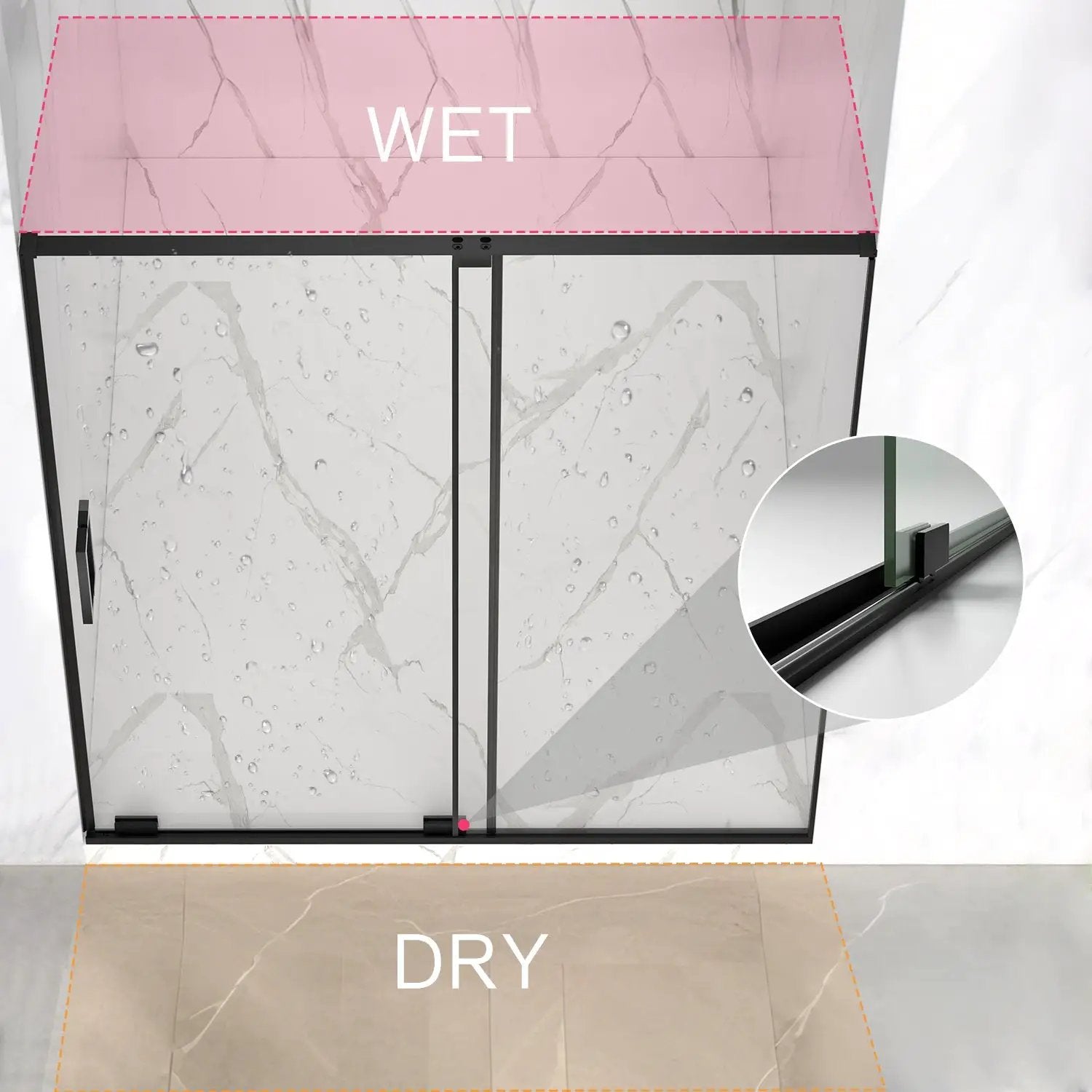 Semi-Frameless Sliding Shower Door by HouseOfZazla