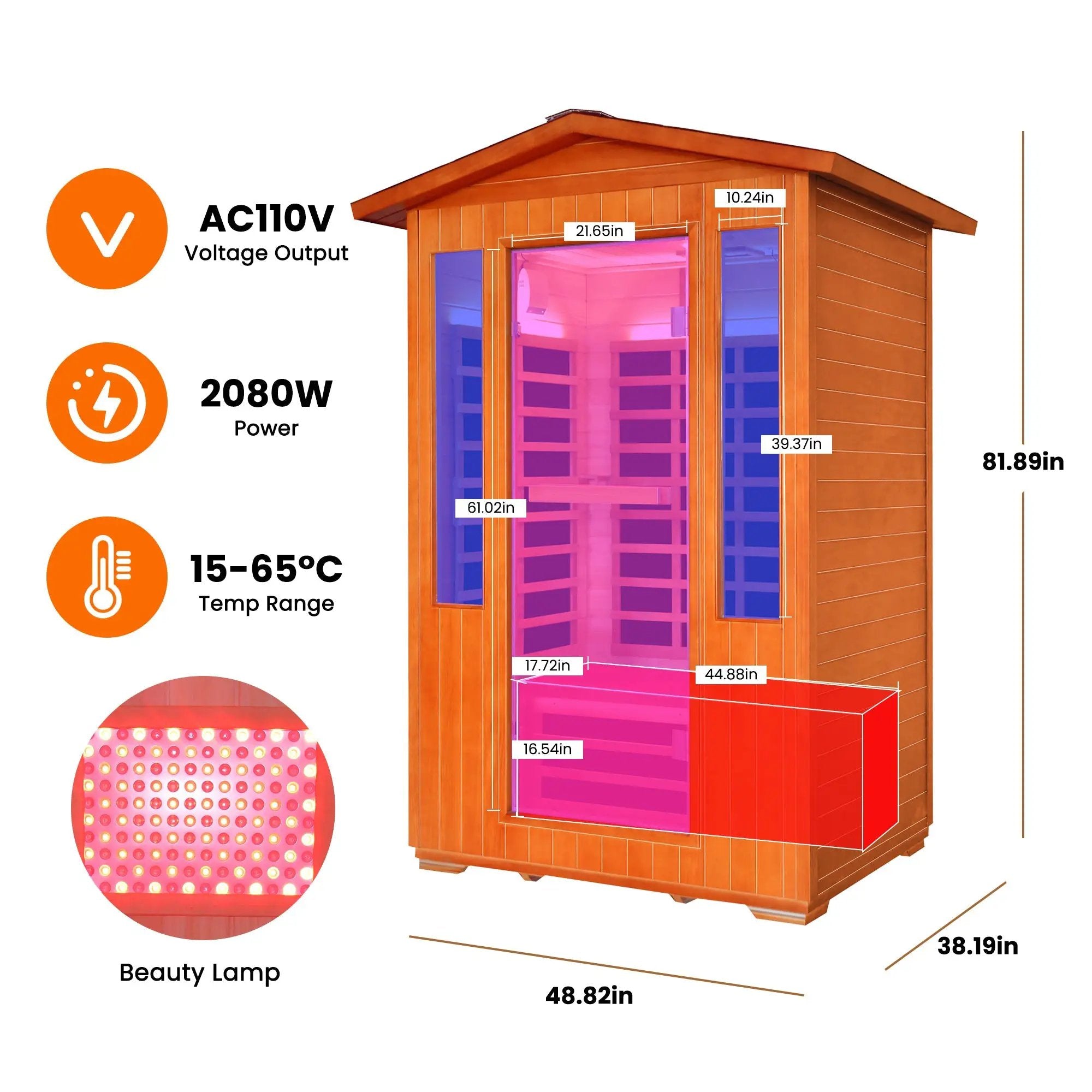 Outdoor Sauna Room for 2 People by HouseOfZazla