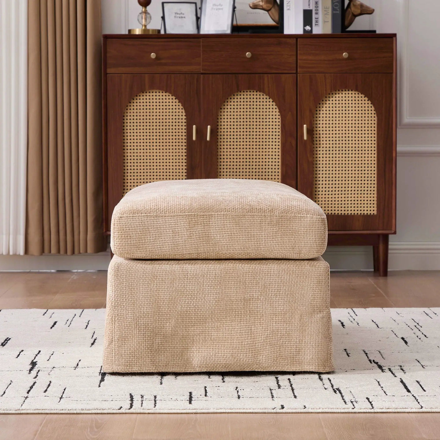 Ottoman Foot Stool With Metal Legs by HouseOfZazla