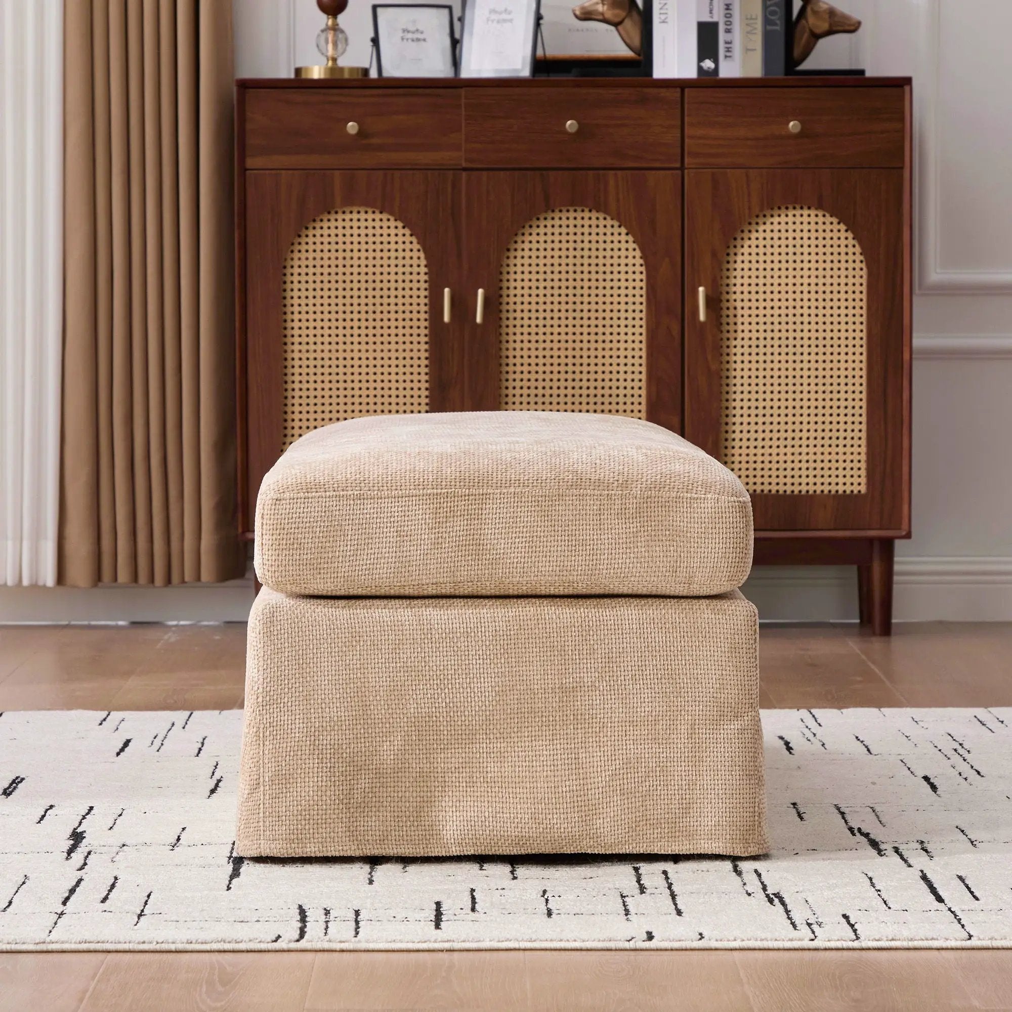 Ottoman Foot Stool With Metal Legs by HouseOfZazla