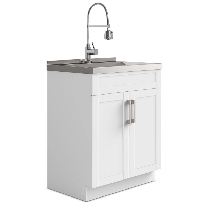 Hennessy - Deluxe Laundry Cabinet With Faucet And Stainless Steel Sink by Unique Piece Furniture
