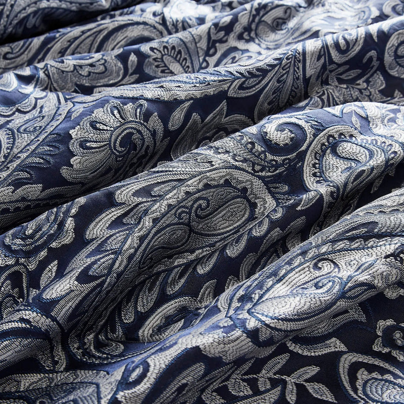 12 Piece Comforter Set with Cotton Bed Sheets Navy King by HouseOfZazla