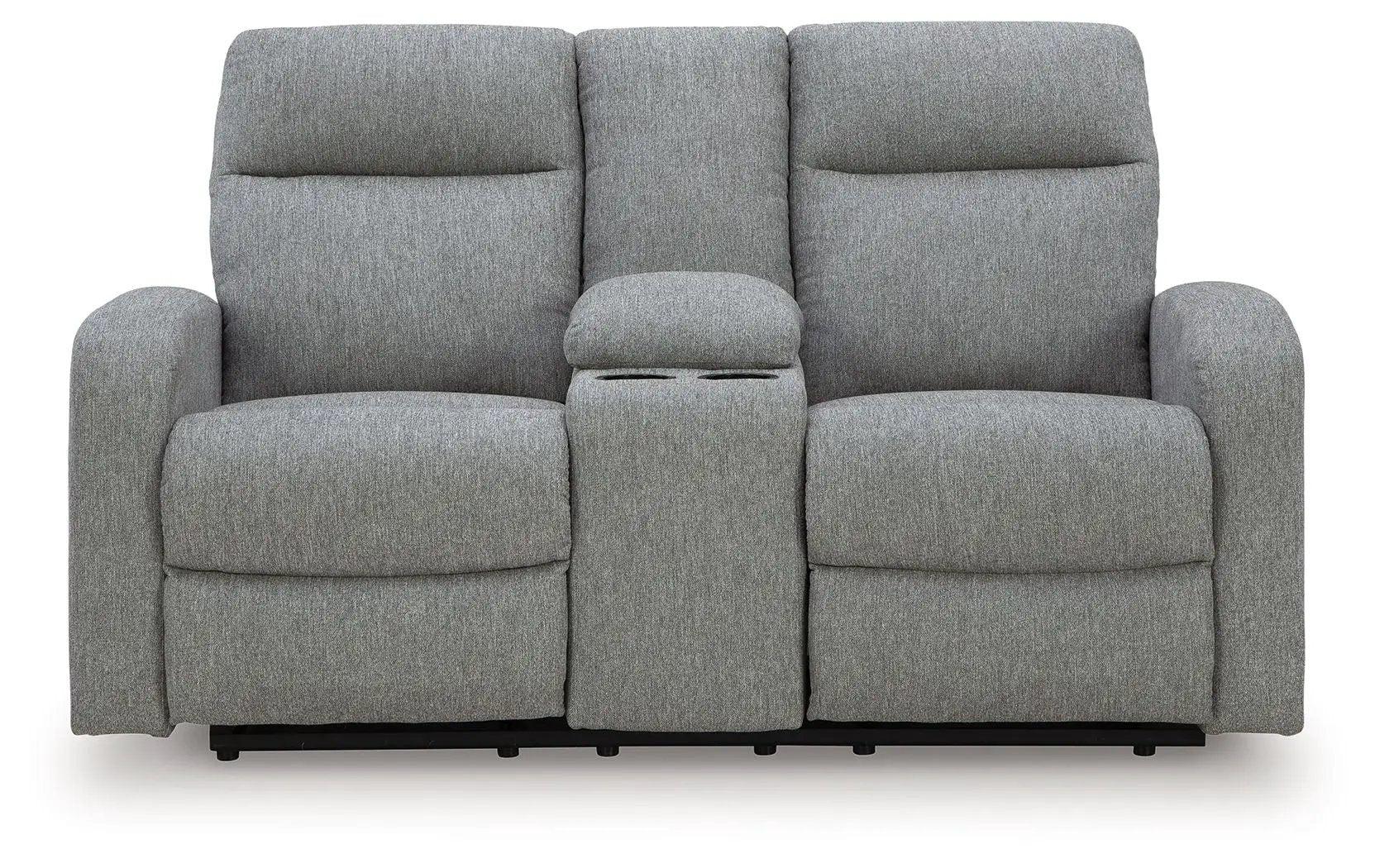 Gauntlet - Double Recline Loveseat With Console - Sterling by Unique Piece Furniture