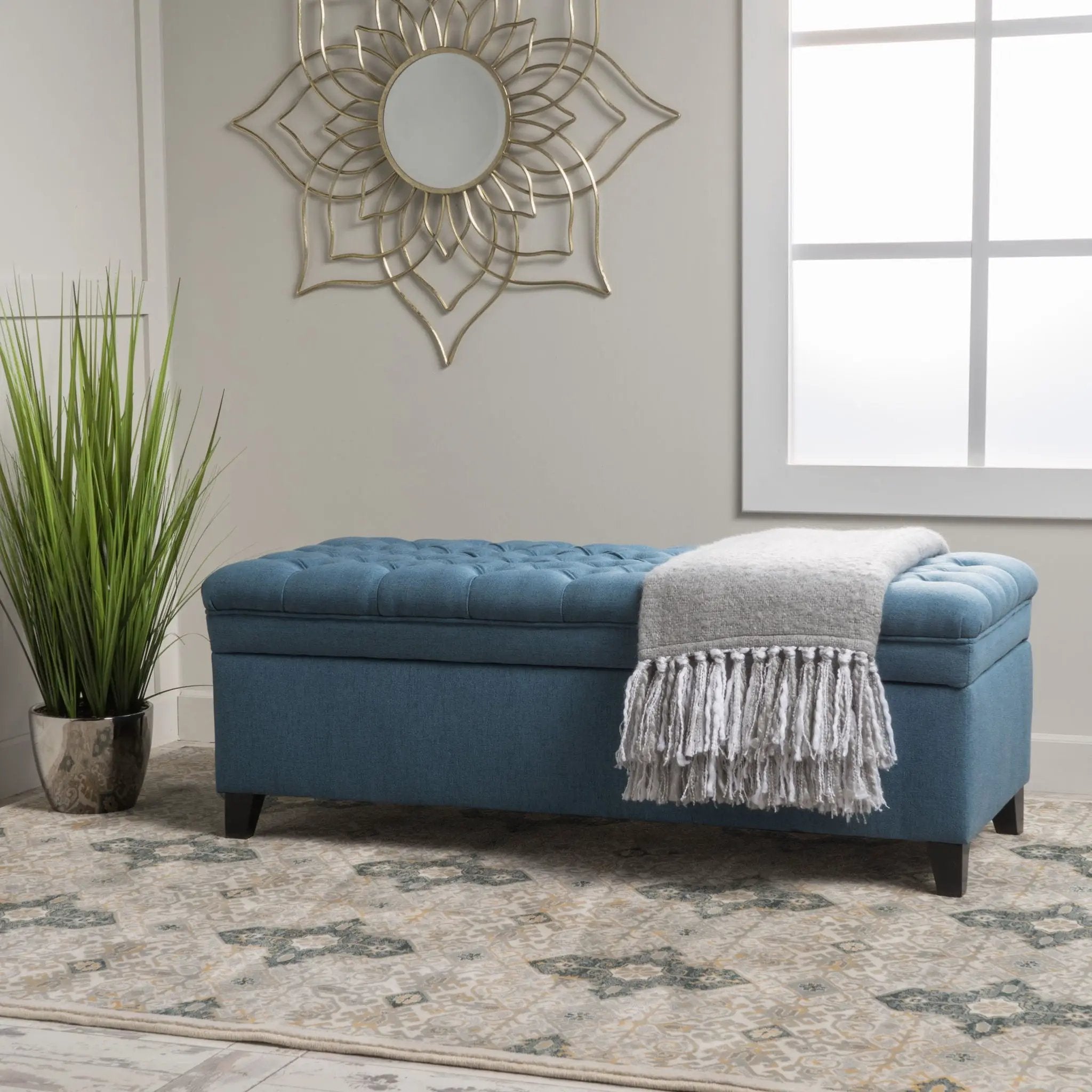 Juliana Storage Ottoman With Birch Legs by HouseOfZazla