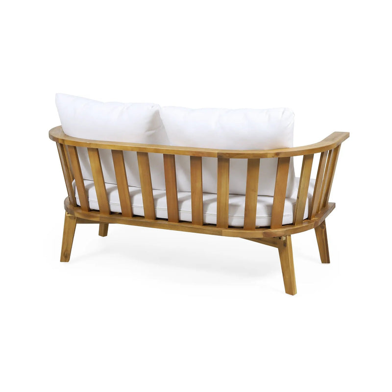4-Pieces Acacia Wood Patio Furniture Set with Cushions by HouseOfZazla