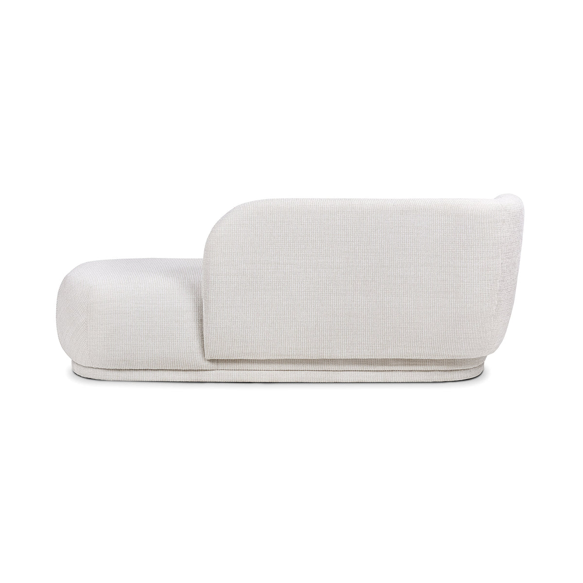 Aire 75" RAF Modern Rounded Chaise Lounge with Boucle Upholstery - Stone Light, photo 7 of 10