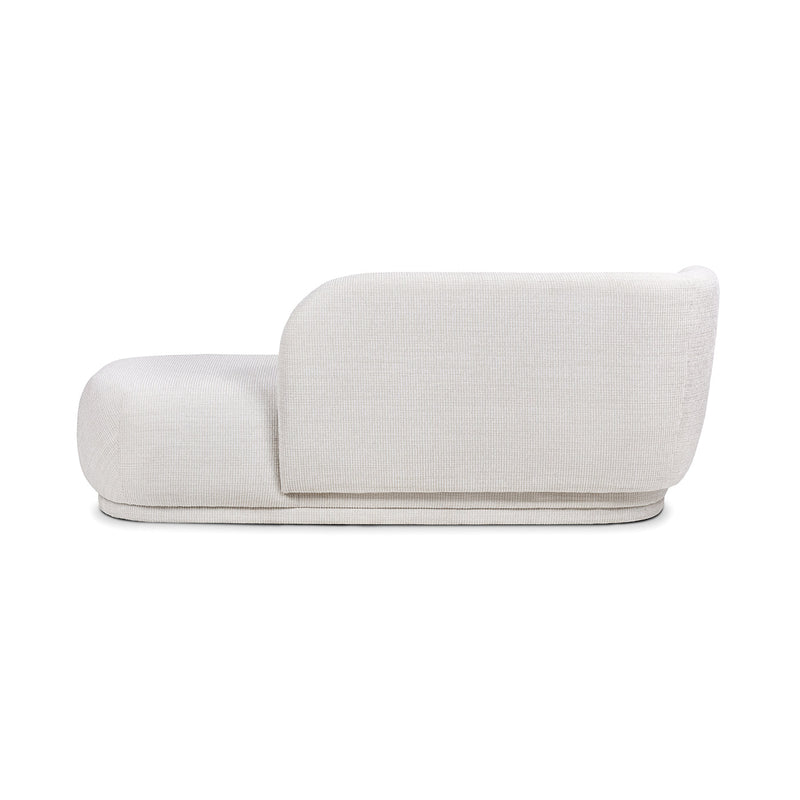 Aire 75" RAF Modern Rounded Chaise Lounge with Boucle Upholstery - Stone Light, photo 7 of 10