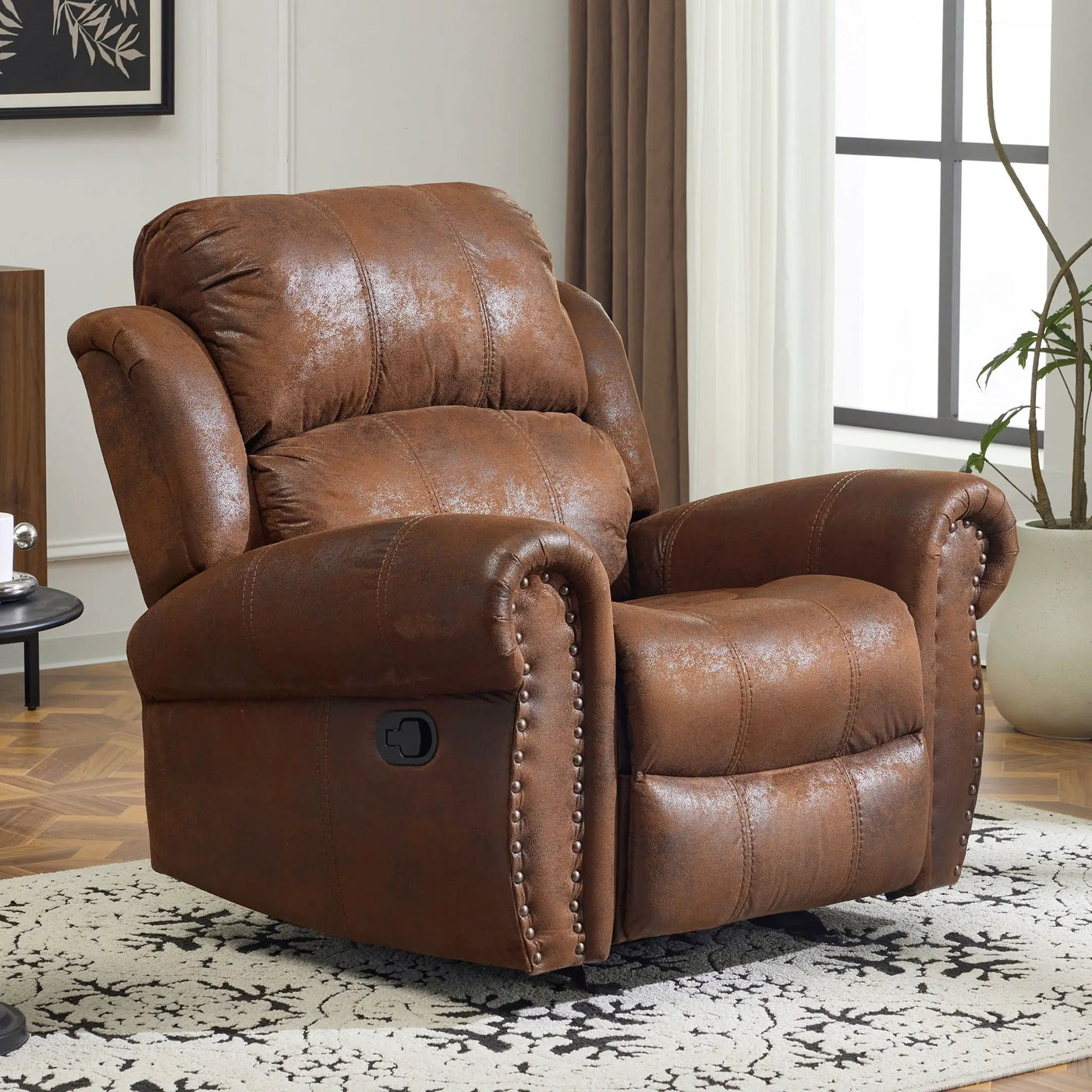 Wide Standard Manual Glider Recliner by Unique Piece Furniture
