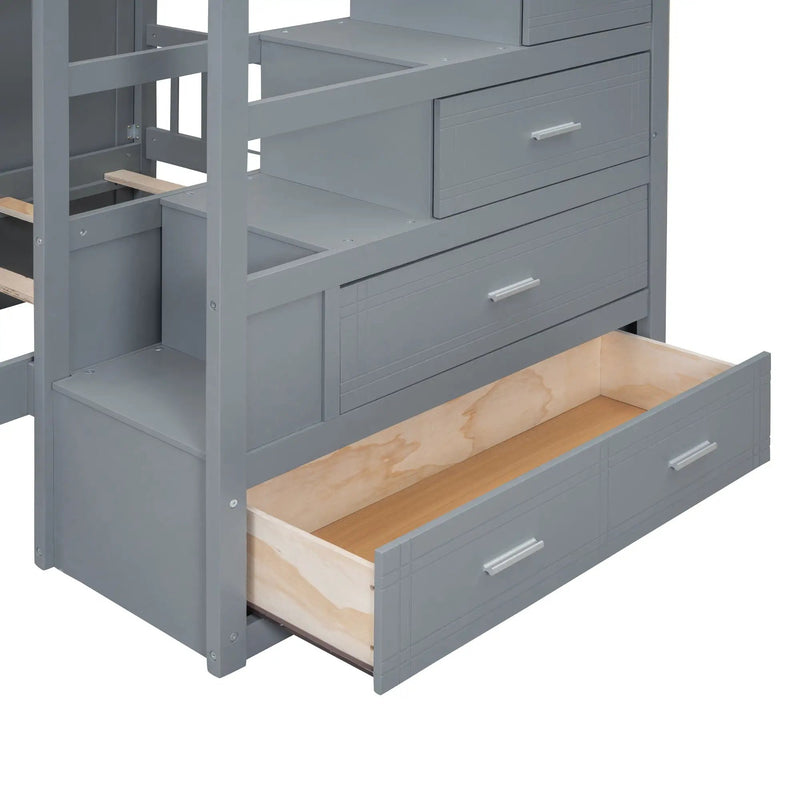 Bunk Bed With Wardrobe, Drawers by HouseOfZazla